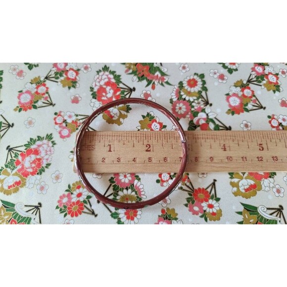 Desert Red Cloisonne Enamel Bangle - Picture 10 of 10
